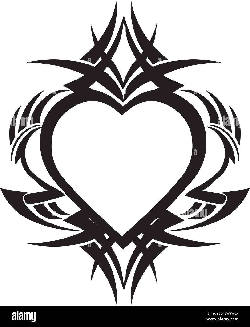 Heart shape tattoo hi-res stock photography and images - Alamy