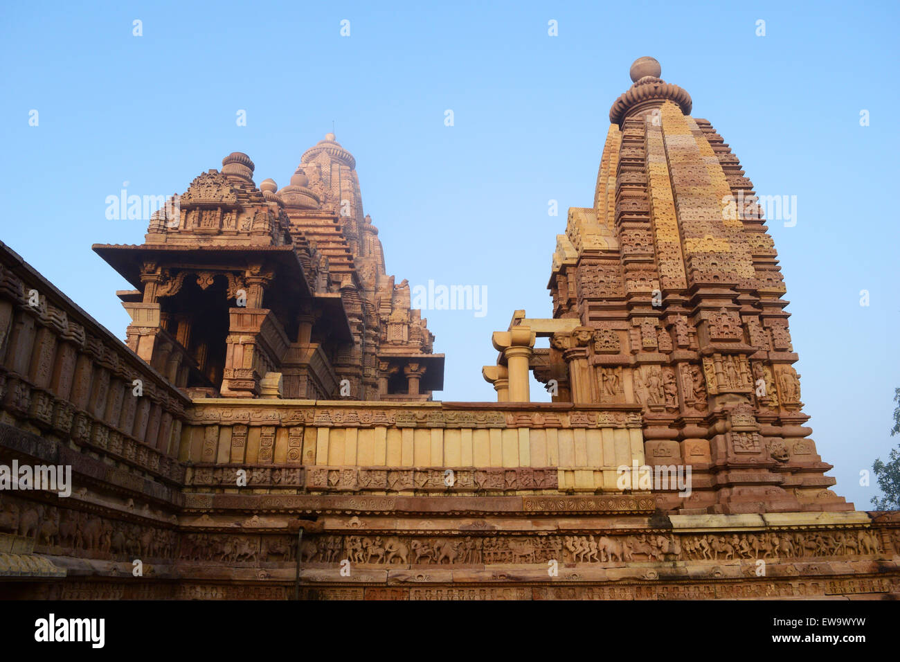 Khajuraho Temples India Lakshmana Temple Khajuraho Architecture View Stock Photo