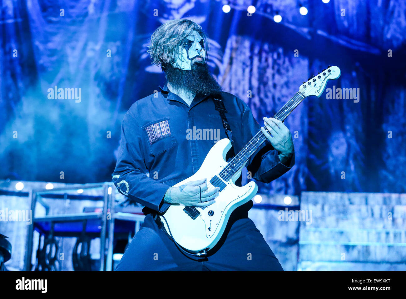 Slipknot performs as part of the 2015 Carolina Rebellion festival at the Charlotte Motor Speedway in Charlotte, NC. Stock Photo
