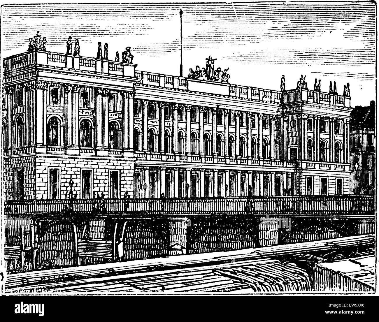 Berlin Stock Exchange, in Berlin, Germany, during the 1890s, vintage