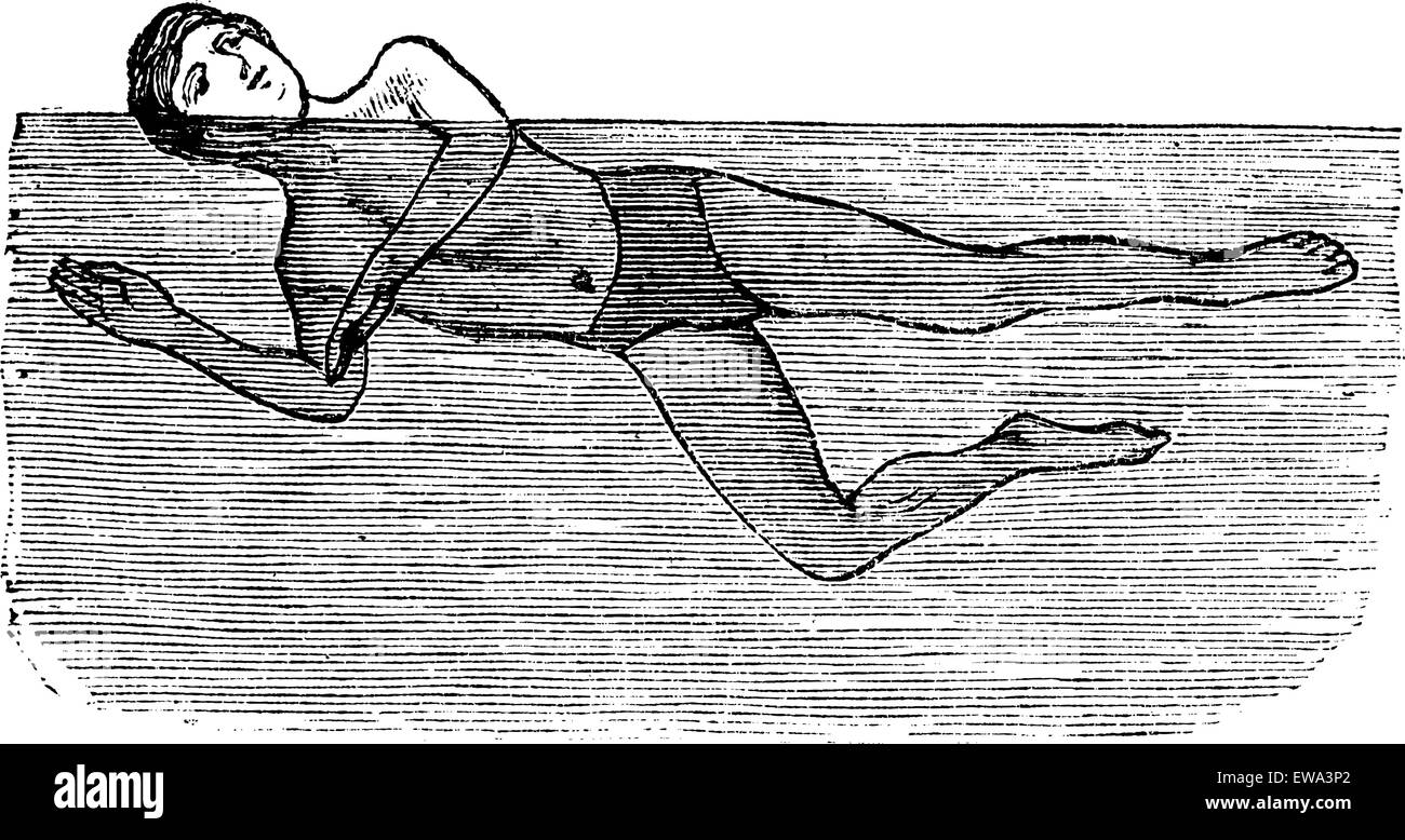 Sidestroke, vintage engraved illustration. Trousset encyclopedia (1886 - 1891). Stock Vector