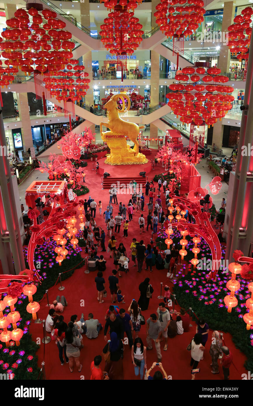 chinese new year decoration of shopping mall in Malaysia Stock