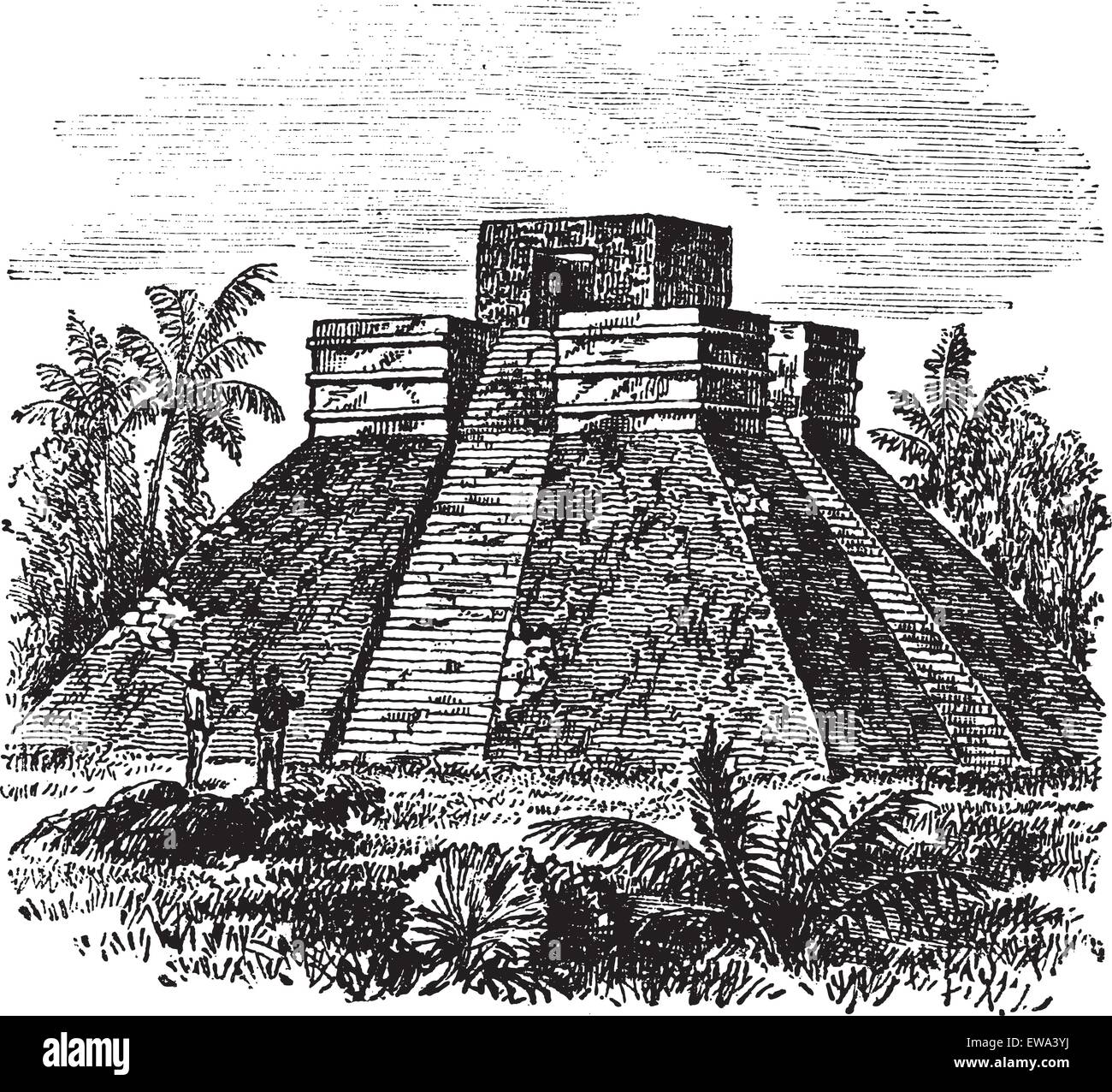 Пирамиды Мексики гравюра