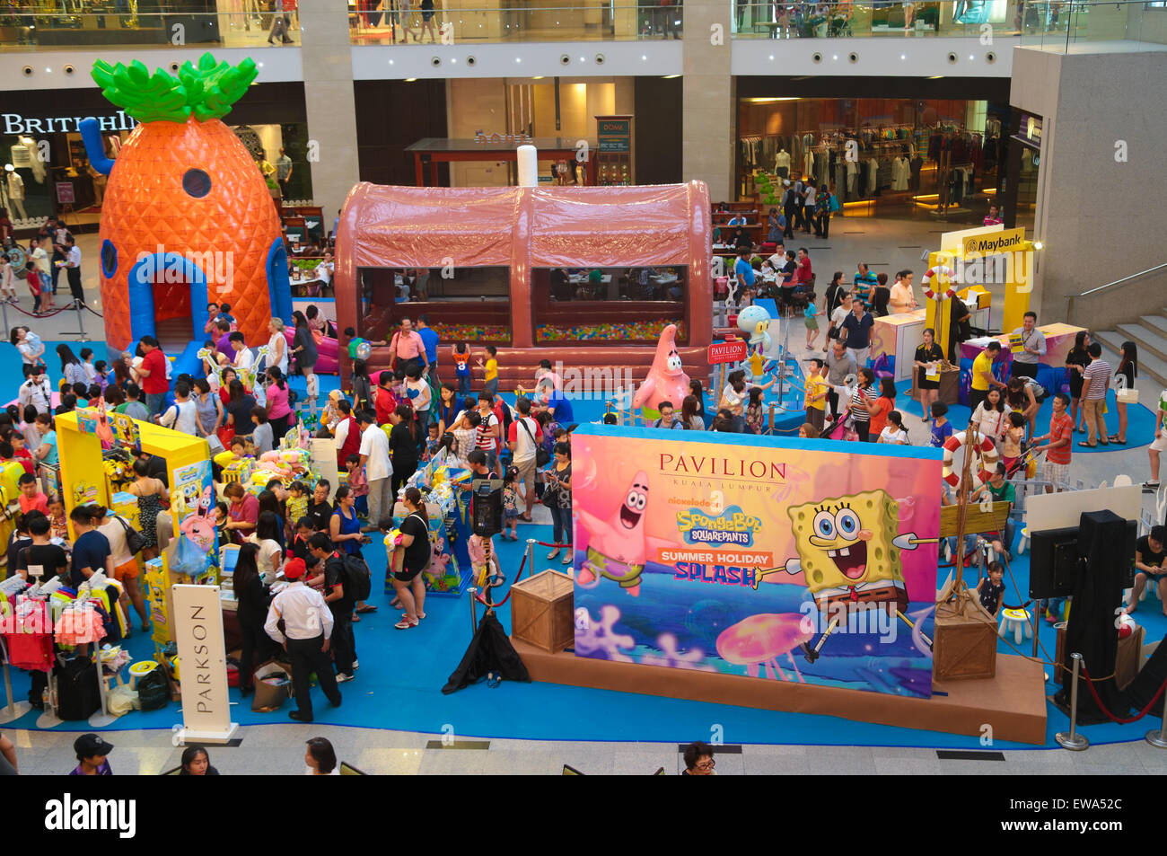 Crowd At The Spongebob Promotion Ground At Pavillion Shopping Mall