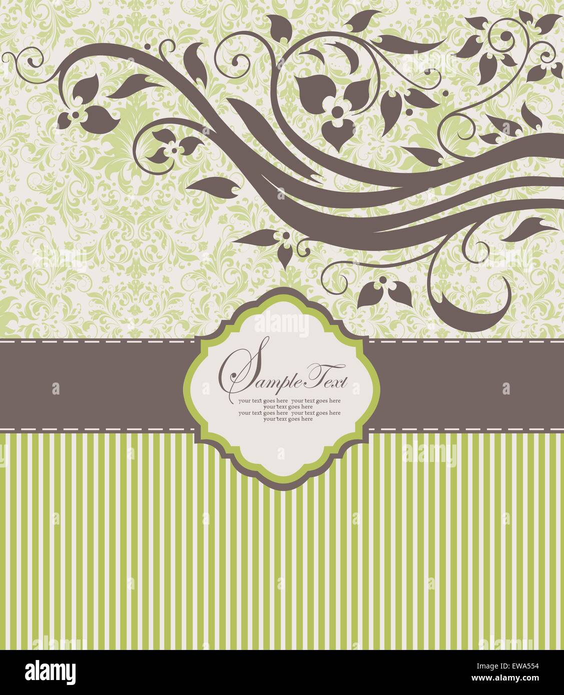 Vintage card with flower ornament Stock Vector Image & Art - Alamy