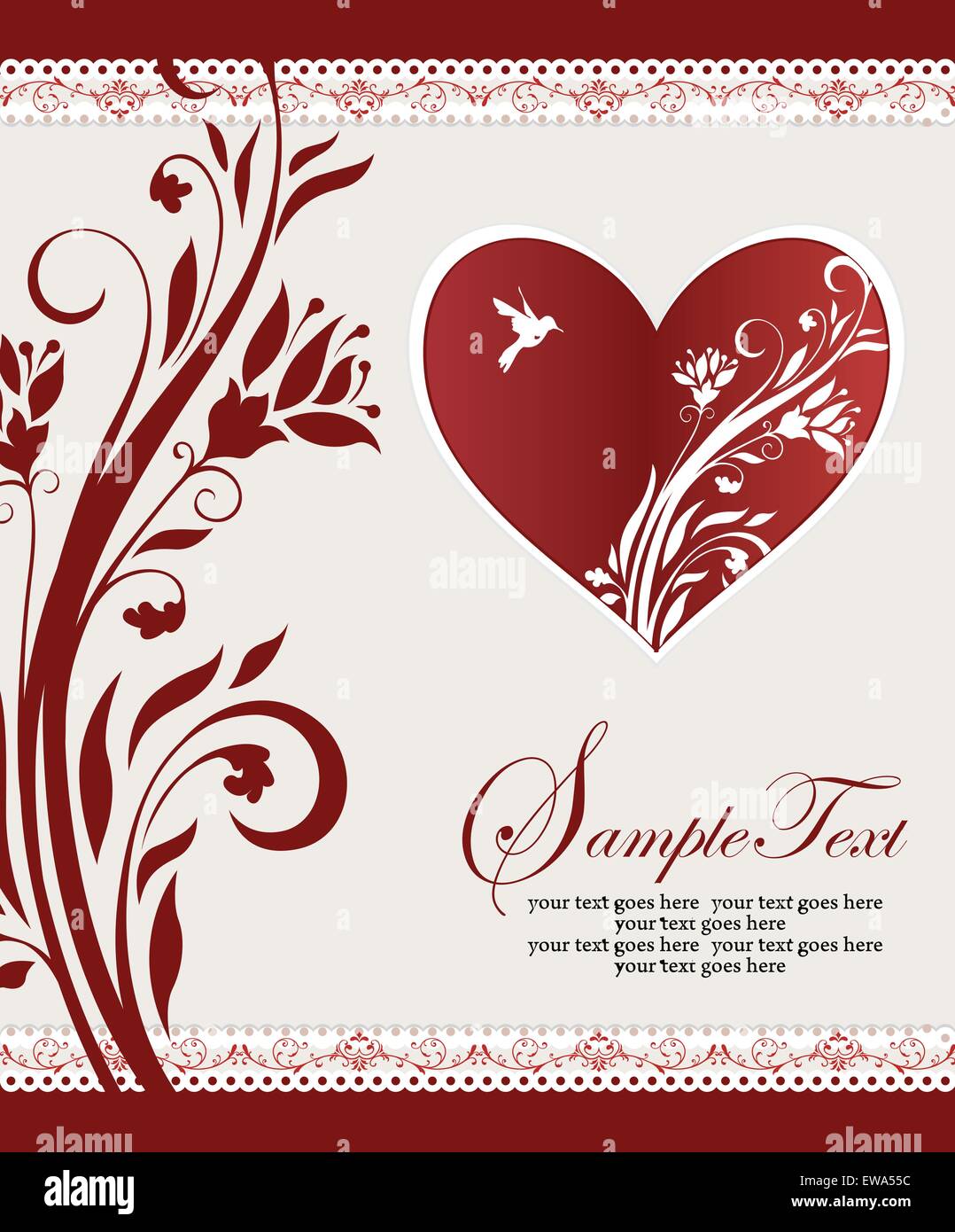 Valentine's day card Stock Vector Image & Art - Alamy