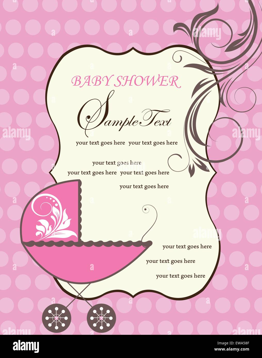 Baby shower announcement Stock Vector Image & Art Alamy