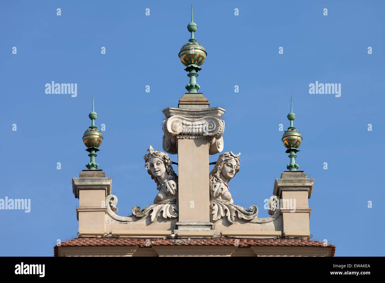 Decorative Finials And Sculptures Of The Cloth Hall Sukiennice