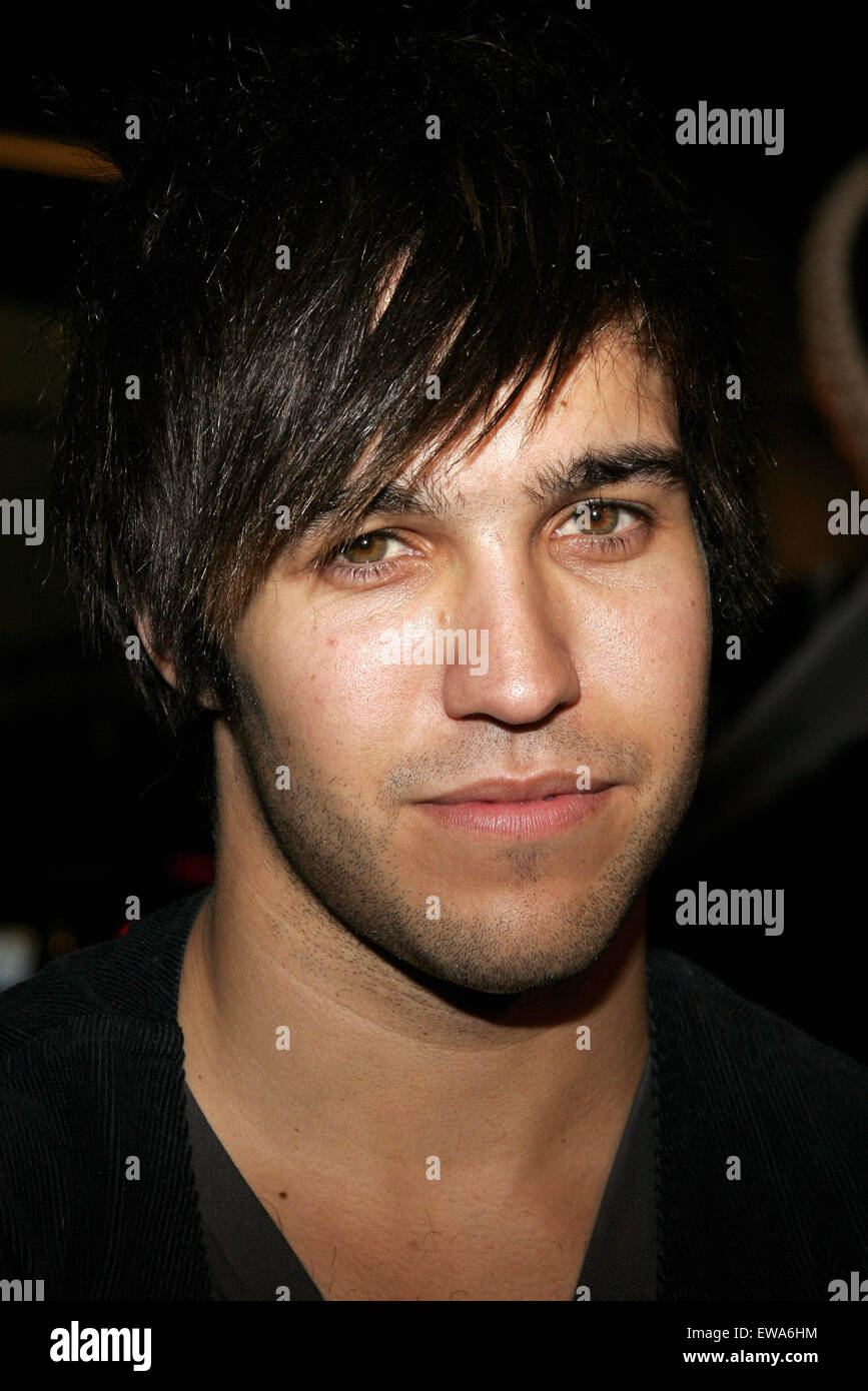 Pete Wentz attends the Premiere of 'Snakes on a Plane' held at the Grauman's Chinese Theater in Hollywood. Stock Photo