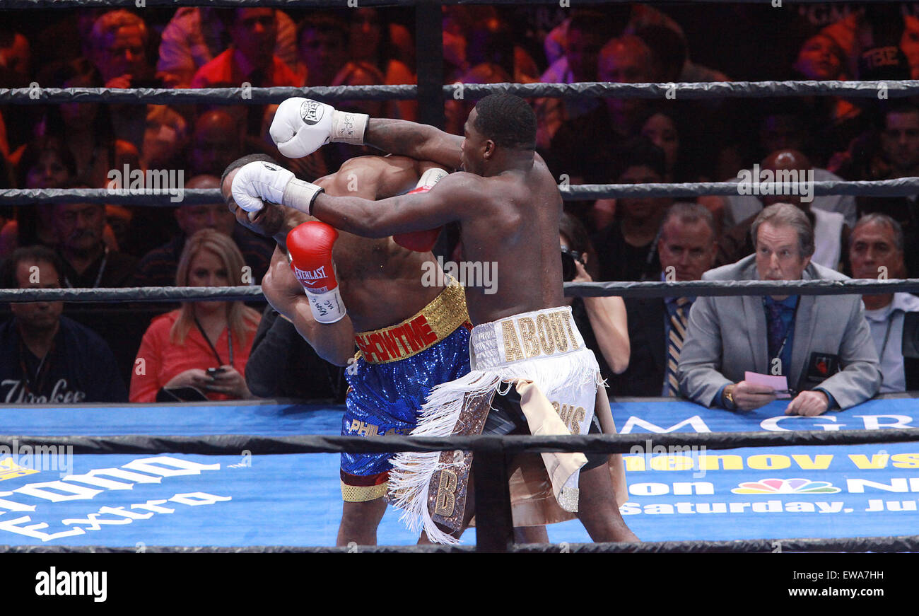 Las Vegas, Nevada, USA. 21st June, 2015. Boxers Shawn Porter and Adrien