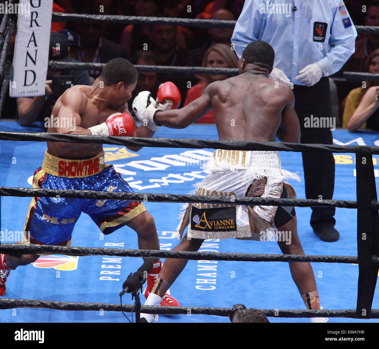 Las Vegas, Nevada, USA. 21st June, 2015. Boxers Shawn Porter and Adrien