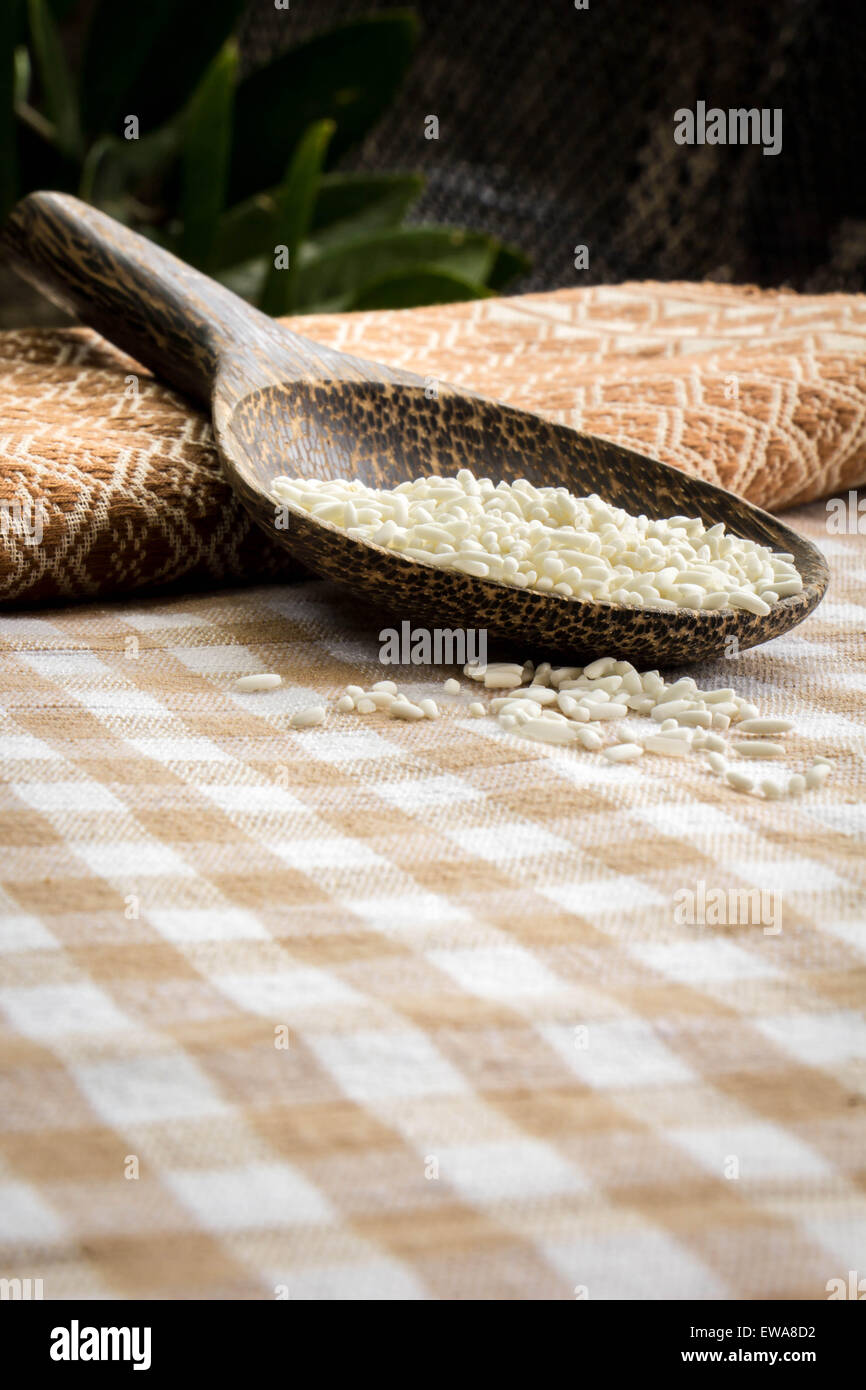 Texture Rice Spoon Wooden spoon, rice, cereals, cotton, texture, background Stock Photo ...