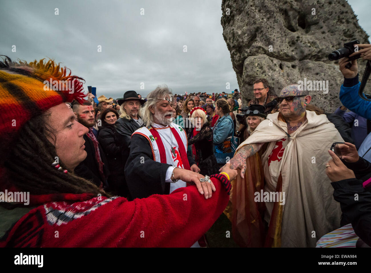 Avebury, UK. 21st June, 2015. Summer Solstice at Stonehenge Credit:  Guy Corbishley/Alamy Live News Stock Photo