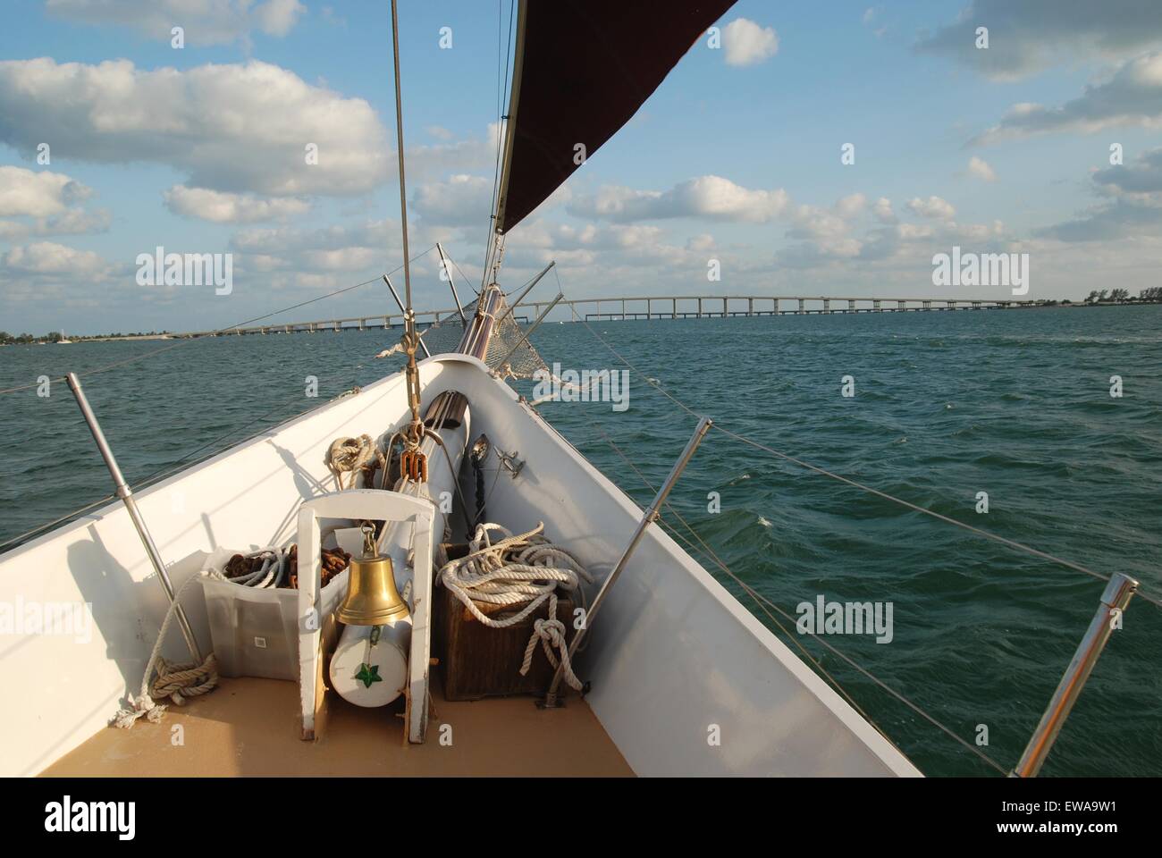 Bow of a sailing boat, Miami, Florida, USA Stock Photo Alamy