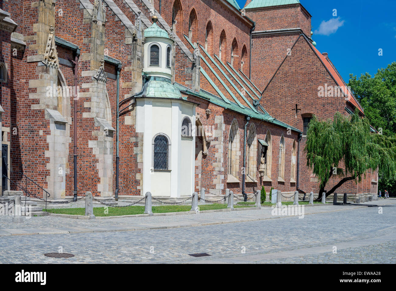 Saint John the Baptist gothic cathedral Wroclaw Stock Photo