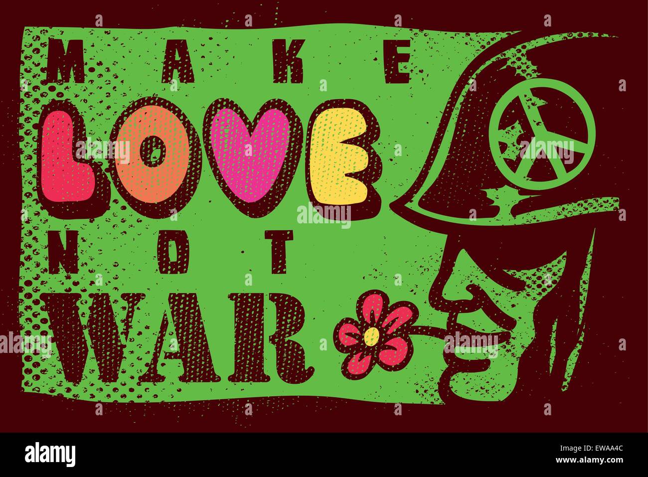 Make love not war hippie movement