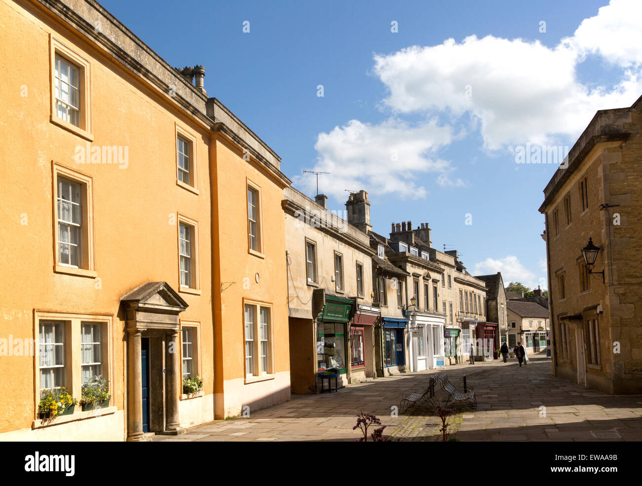 Historic buildings and shops, High Street, Corsham, Wiltshire, England