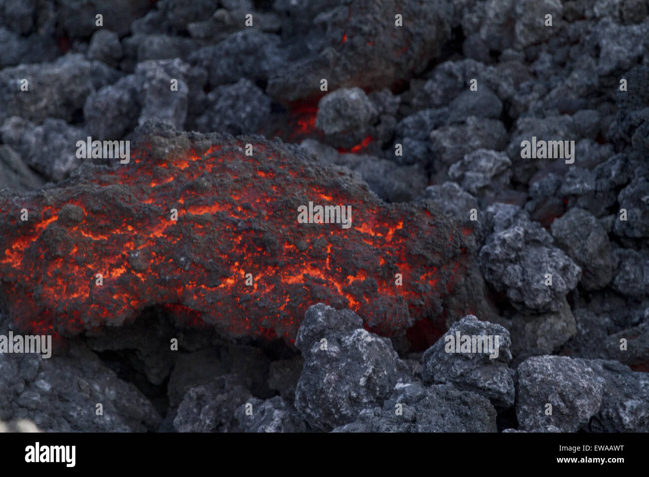 Lava flow cooling Stock Photo Alamy