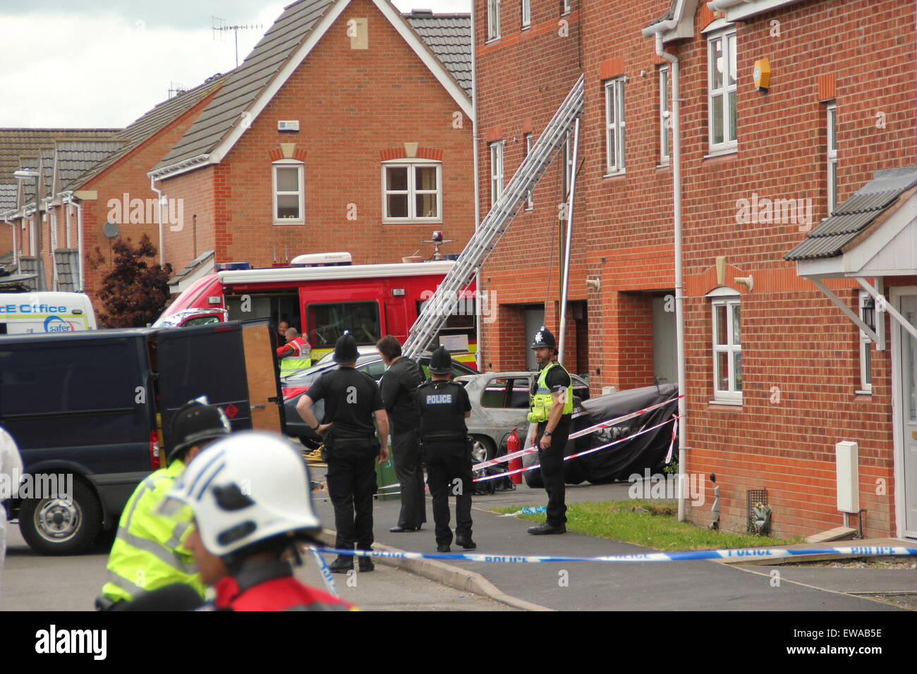 Langley Mill, Derbyshire UK. 21 June 2015. Three people have died in a