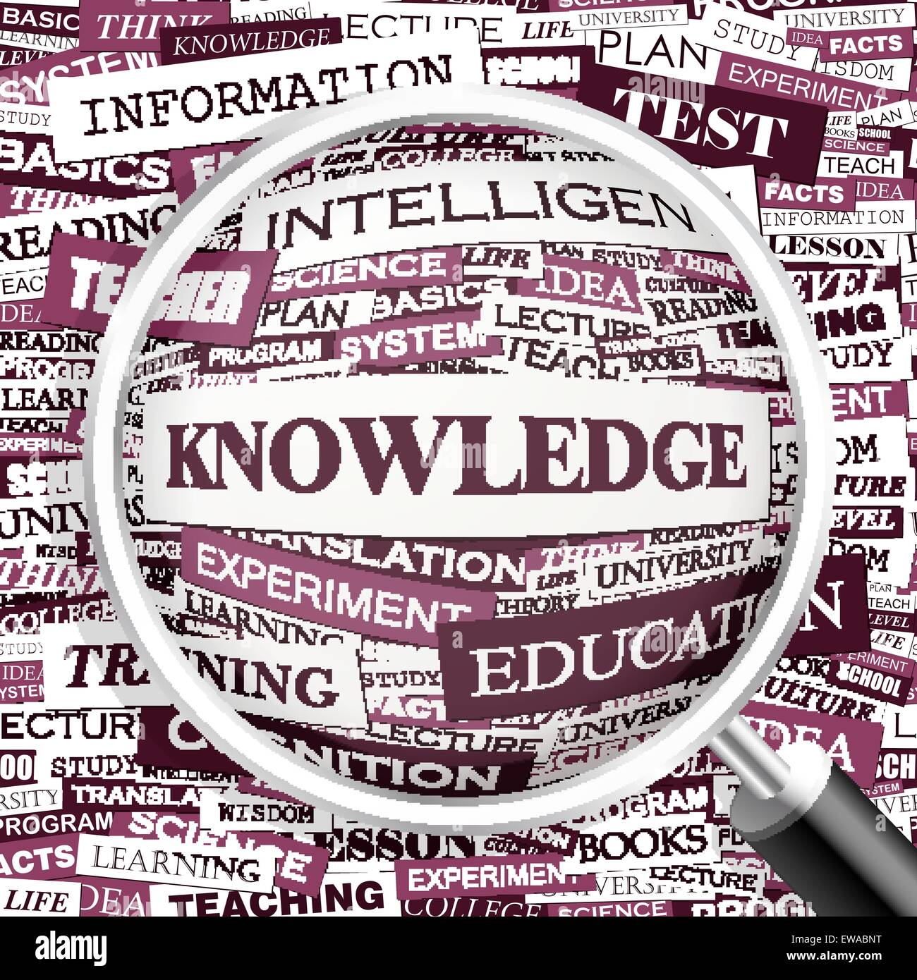 KNOWLEDGE. Background concept wordcloud illustration. Print concept