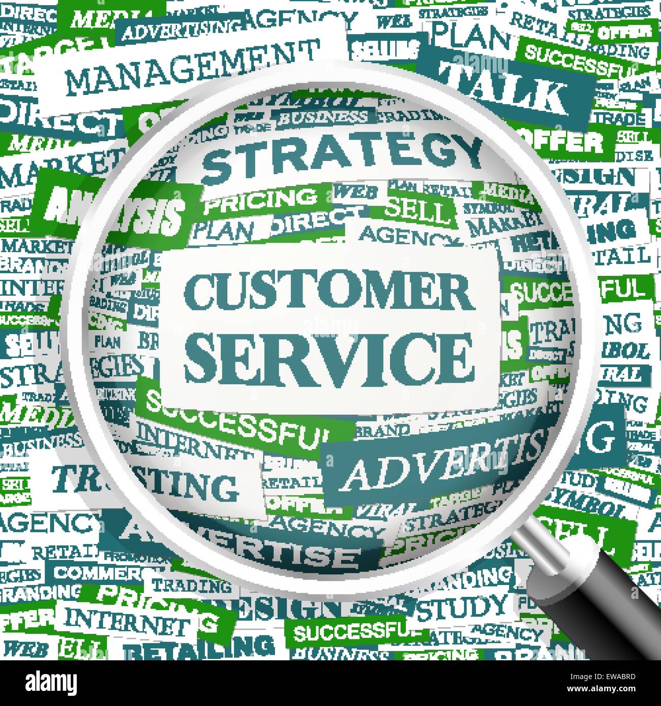 CUSTOMER SERVICE. Word cloud illustration. Tag cloud concept collage Stock Vector Image & Art