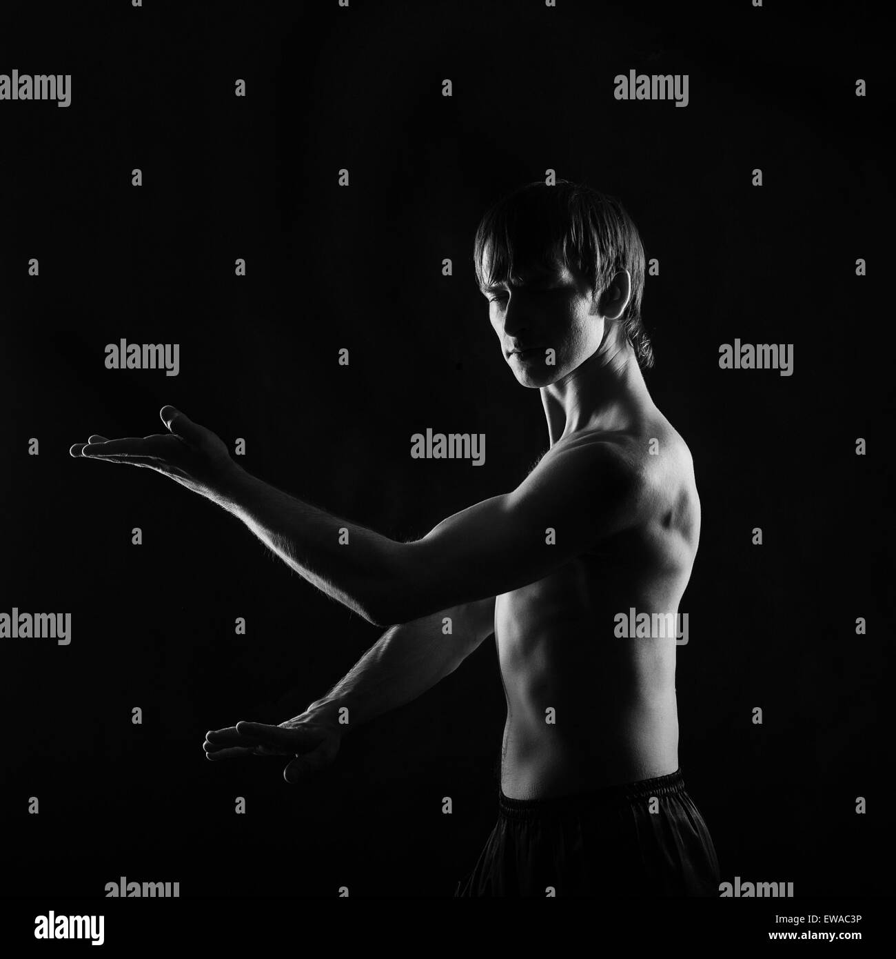 Kung fu fighter Black and White Stock Photos & Images - Alamy
