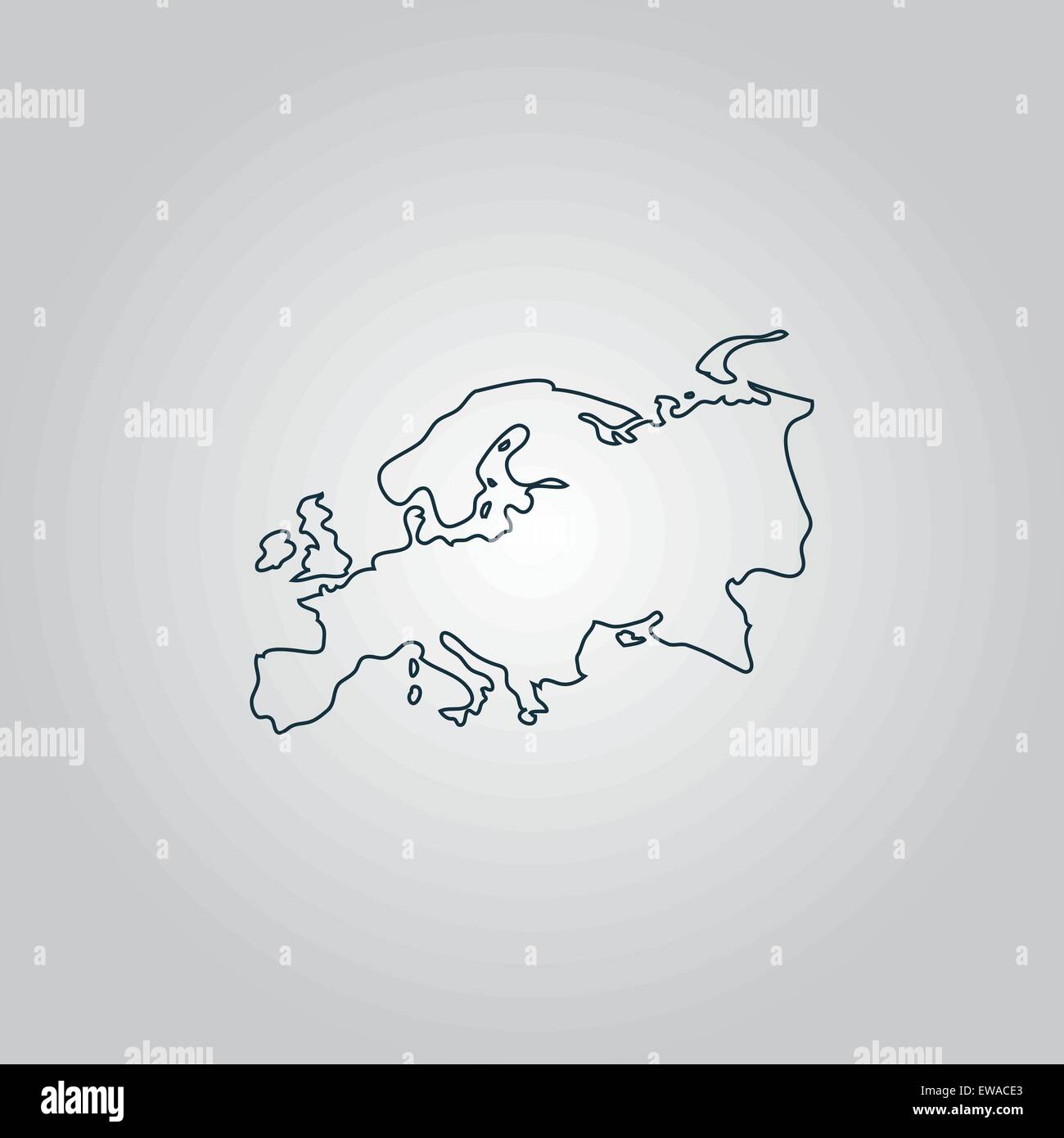 Eurasia map Stock Vector