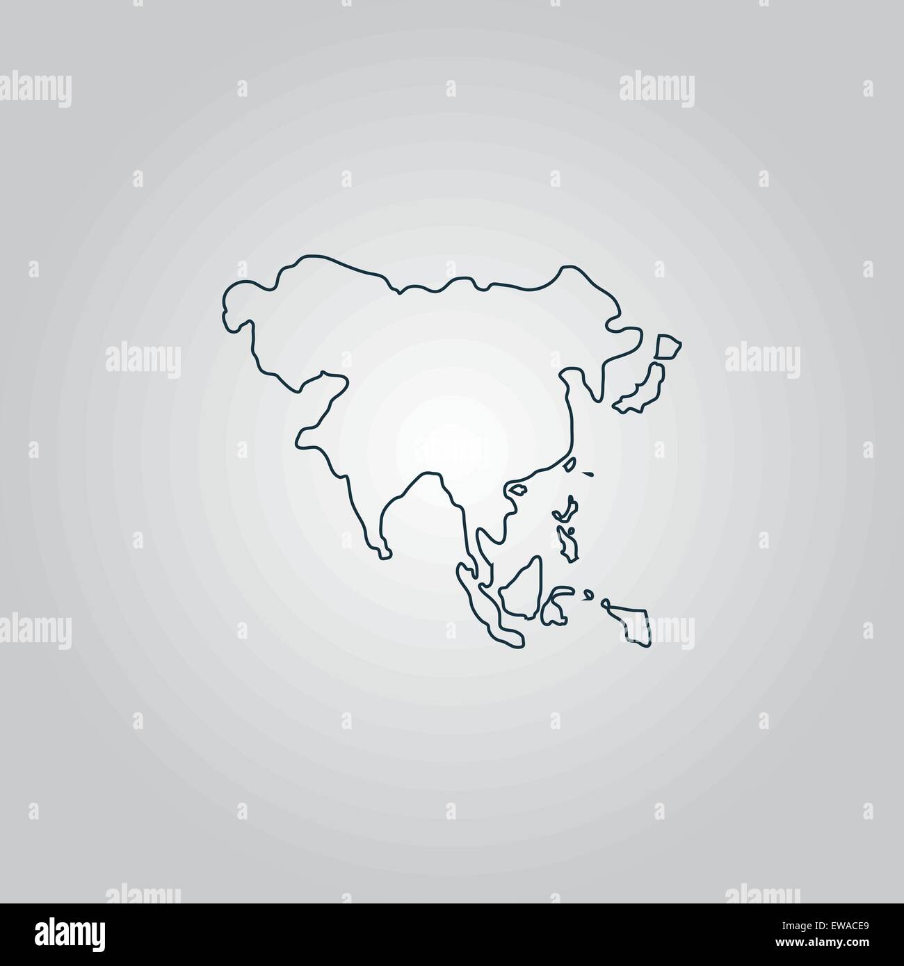 Asia map vector Stock Vector Image - Asia Map Vector EWACE9 