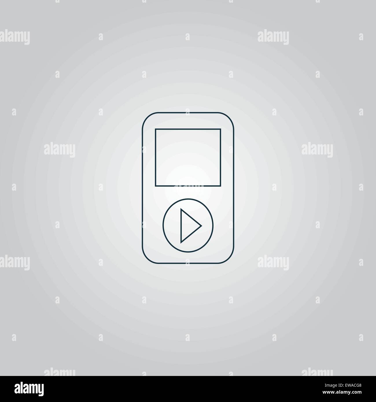 Mp3 player headphones isolated Stock Vector Images - Alamy