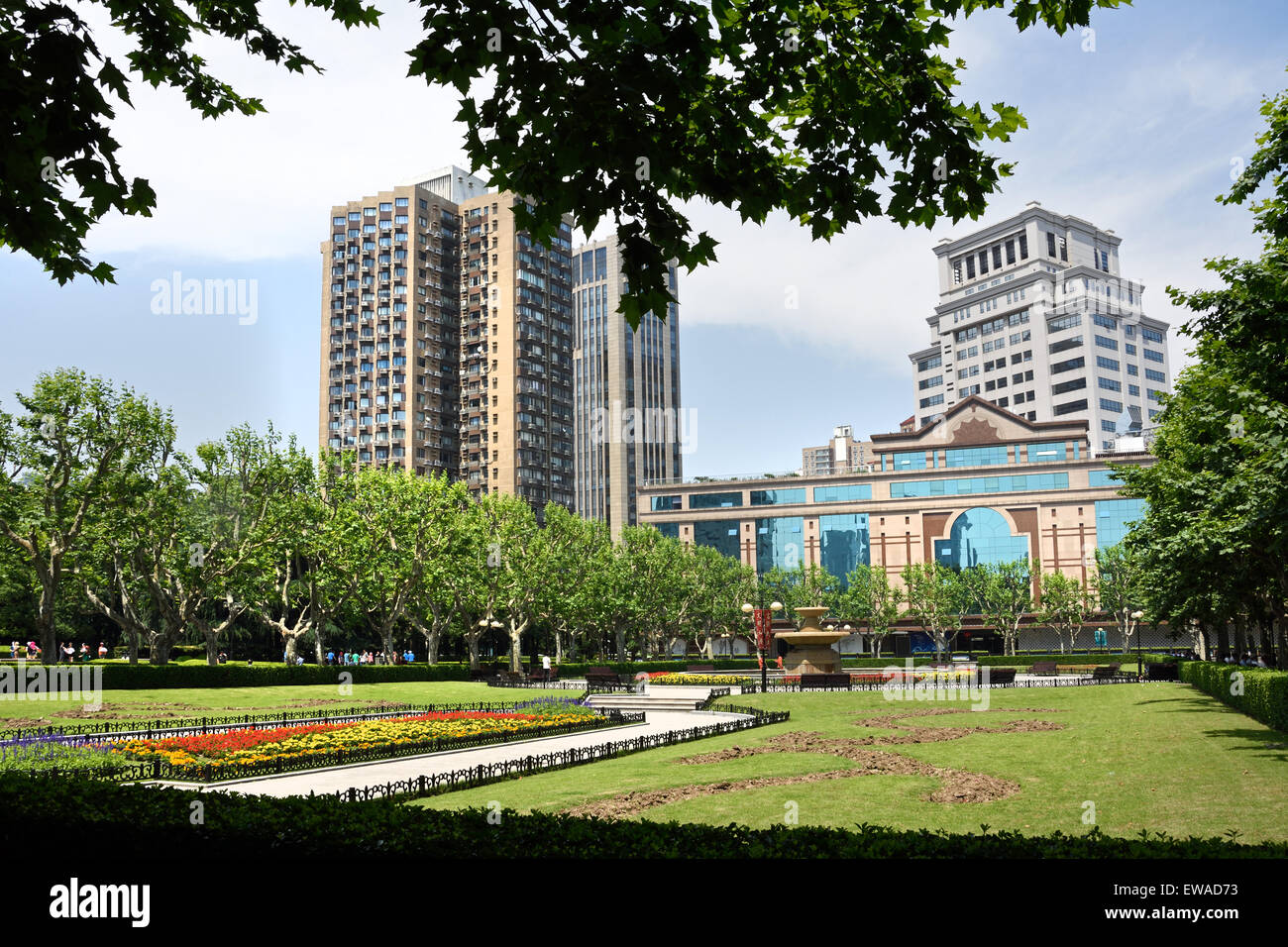 Fuxing Park  Shanghai French Concession Luwan District in Shanghai China Stock Photo