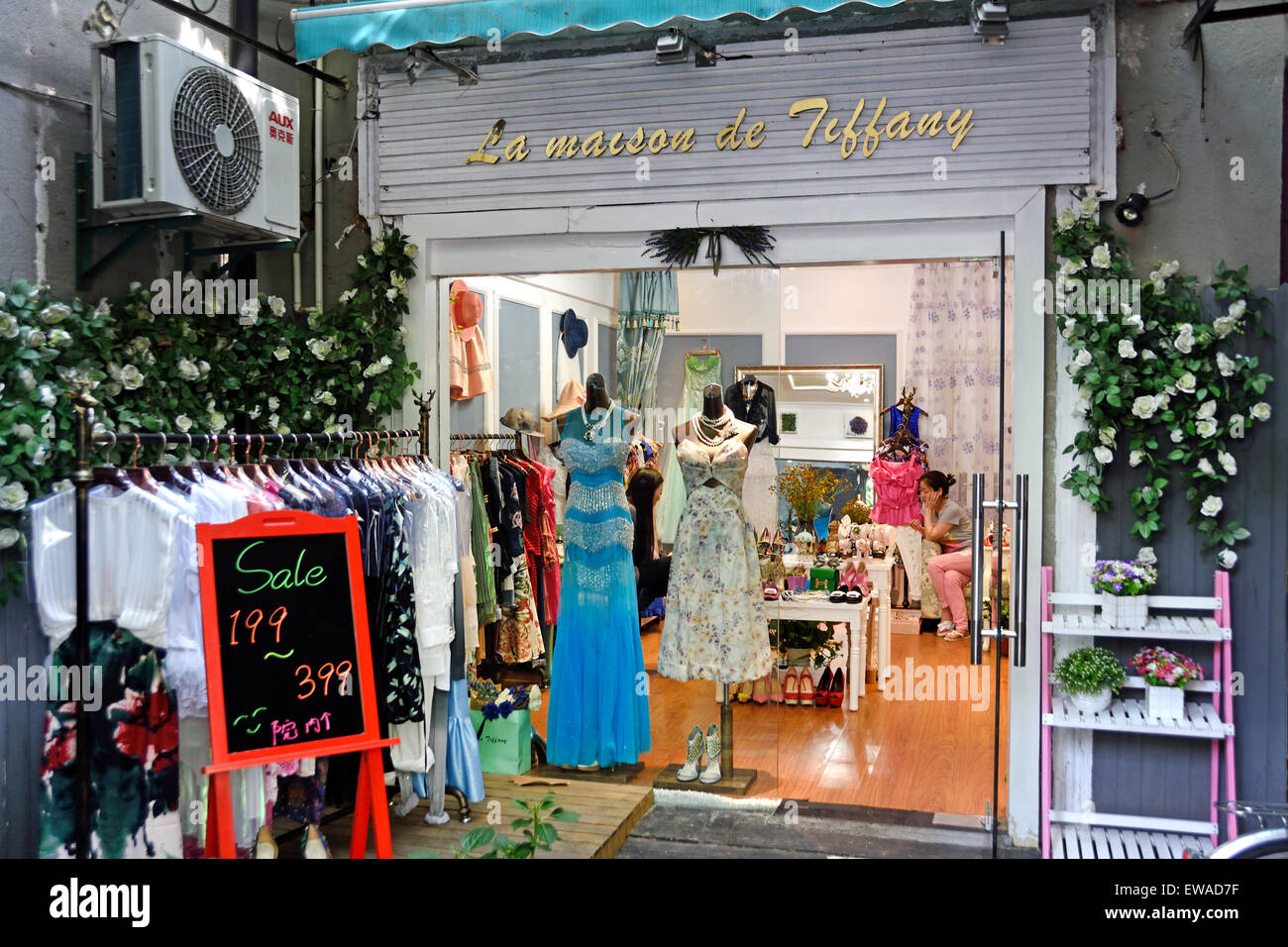 La Maison Tiffany Fashion Store Boutique Shanghai China Chinese ( French Concession  ) Stock Photo