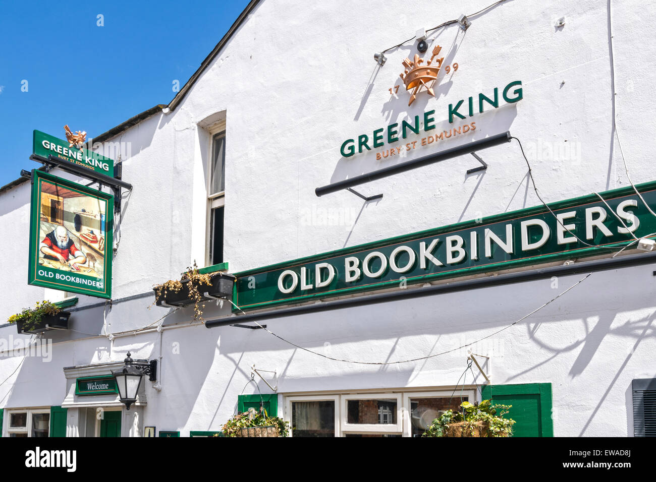 OXFORD CITY JERICHO THE OLD BOOKBINDERS INN AND SIGN Stock Photo Alamy