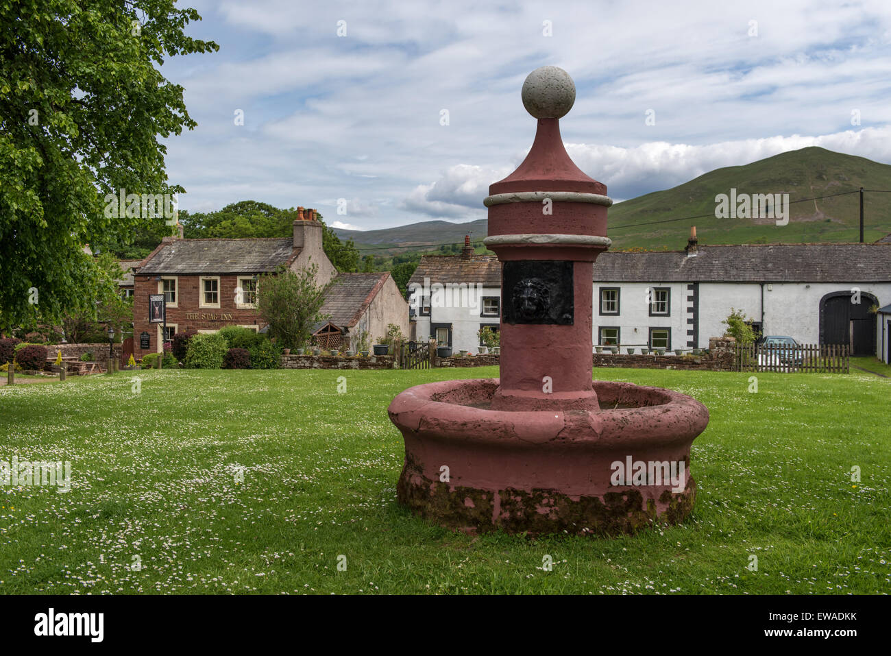 The village green at Dufton Stock Photo