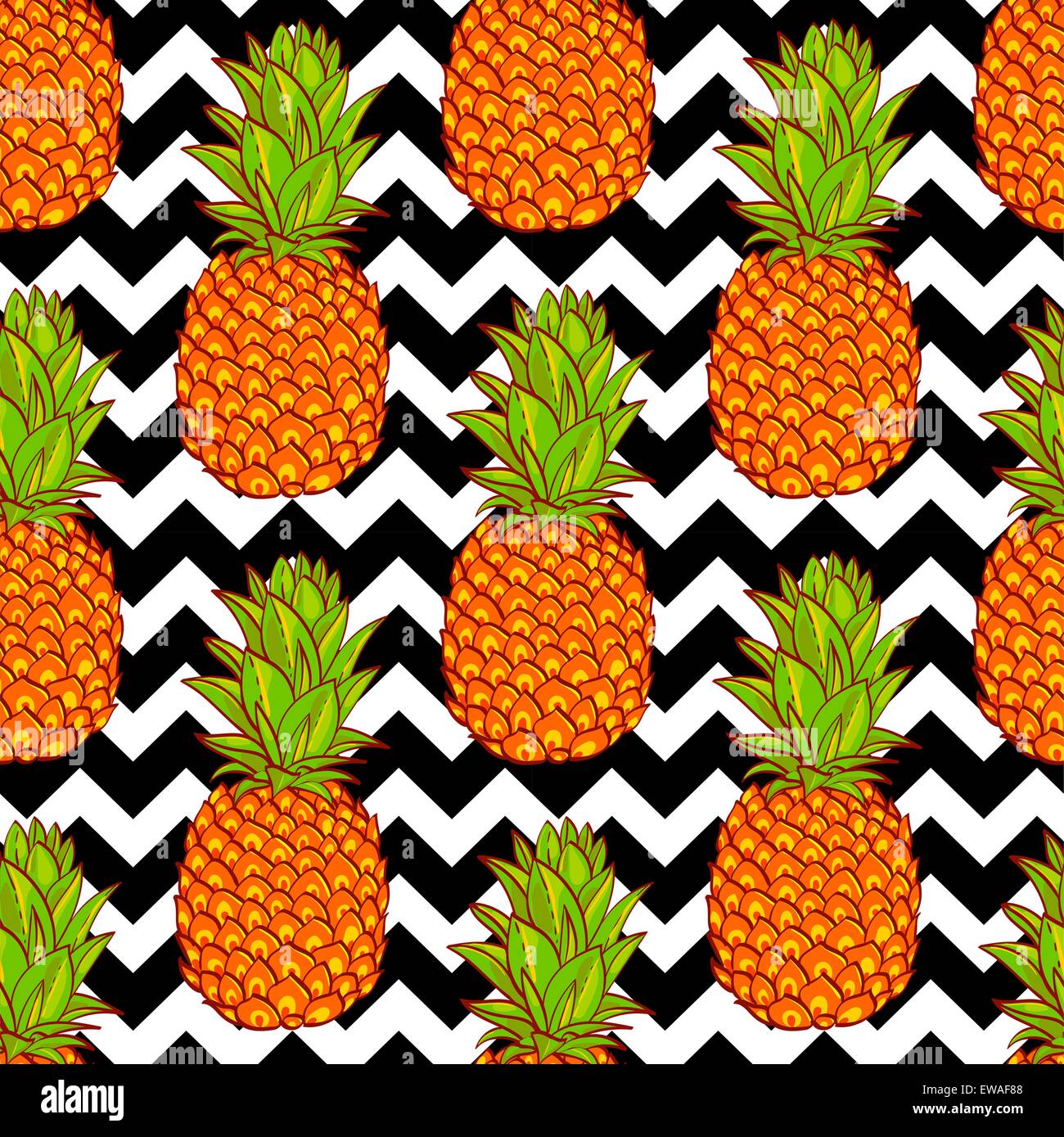 Tropical Pineapples Background Stock Vector Image & Art - Alamy