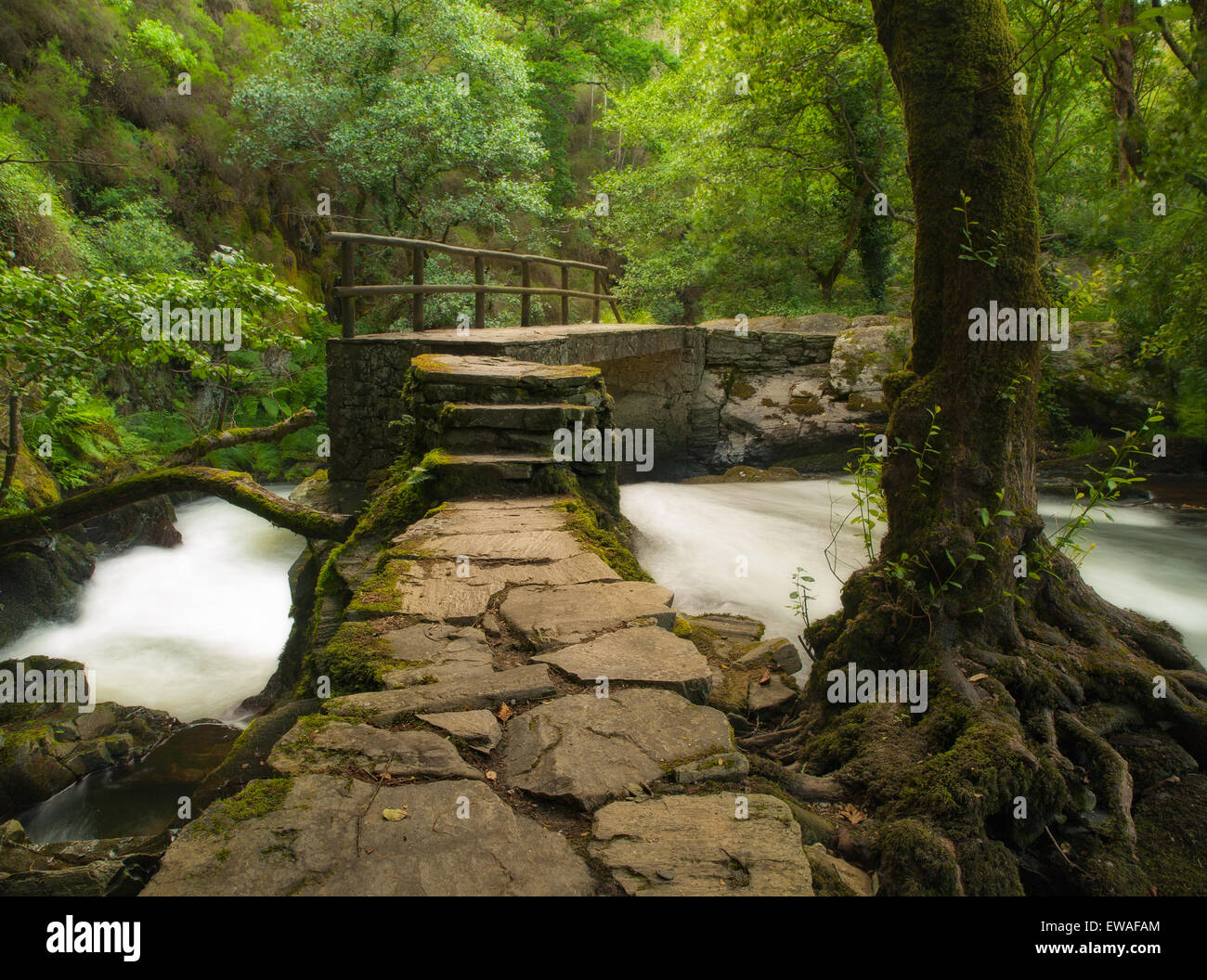 Beautiful view in Refugio de Verdes, Coristanco, Galicia, Spain. Stock Photo