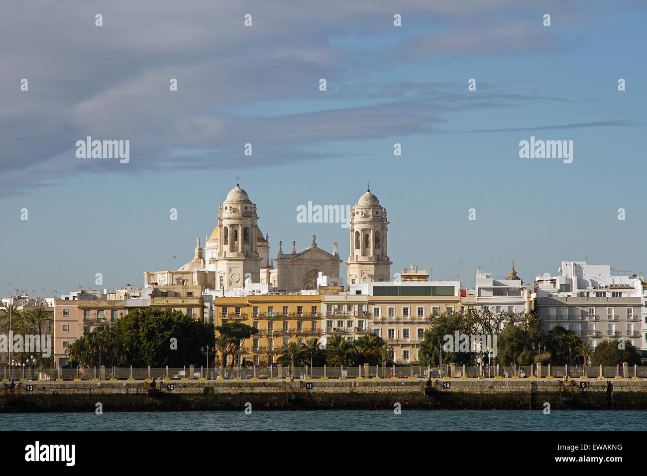 The skyline from the Puerto de Cadiz showing the dominance of the ...