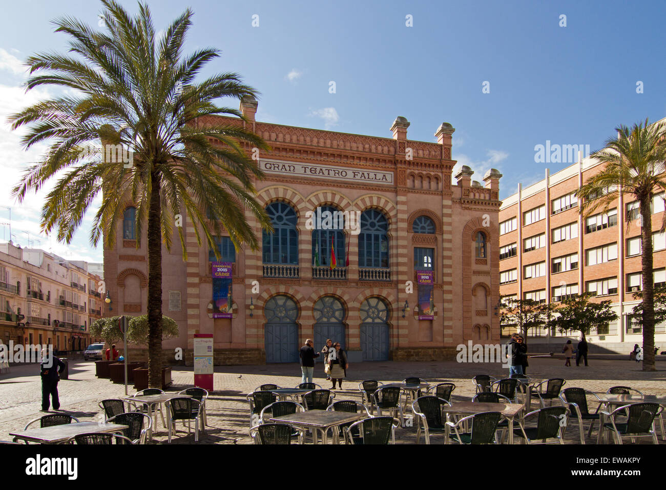 The Gran Teatro Falla. Theater in Cadiz, Spain. Stock Photo