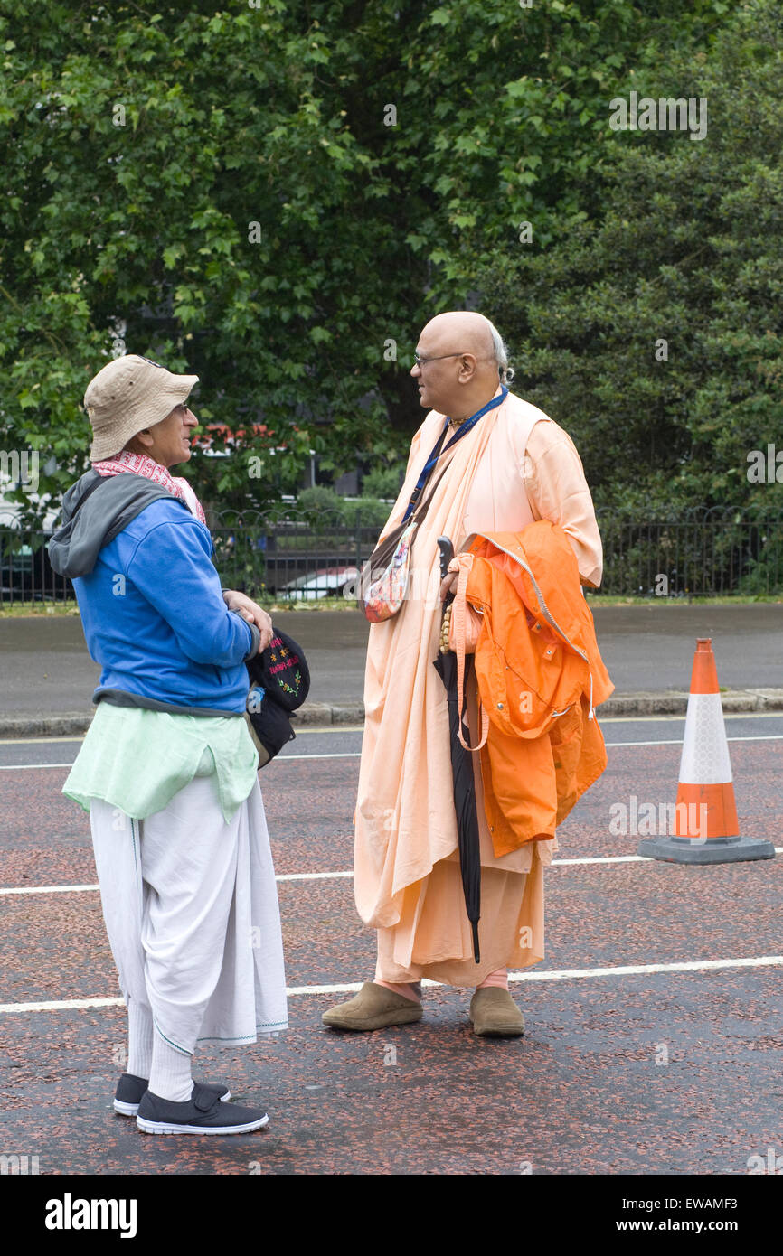 Rathayatra parade, Hare Krishna followers in London. Stock Photo