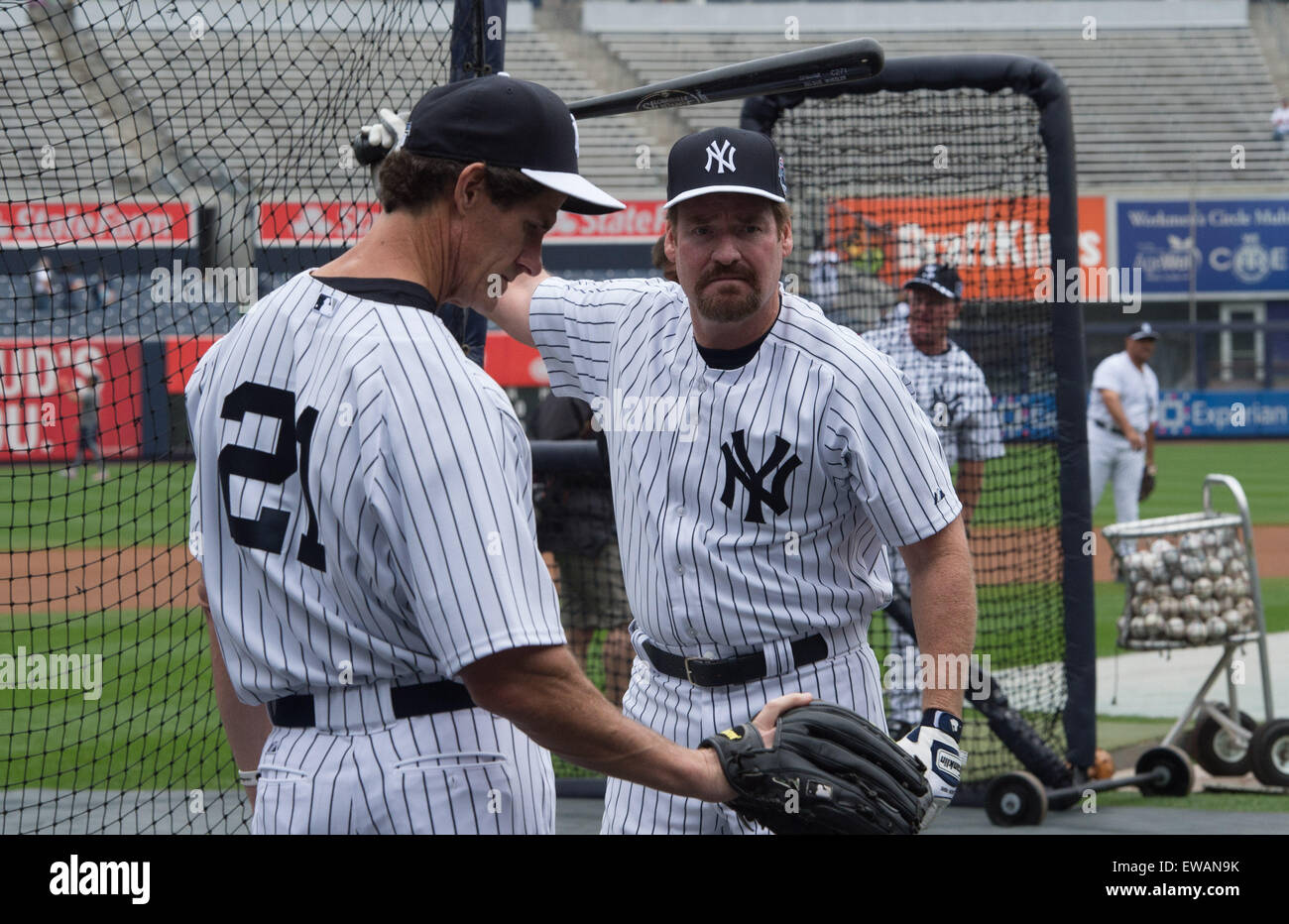 Bronx, NY, USA. 20th June, 2015. PAUL O'NEILL and WADE BOGGS on hand for the