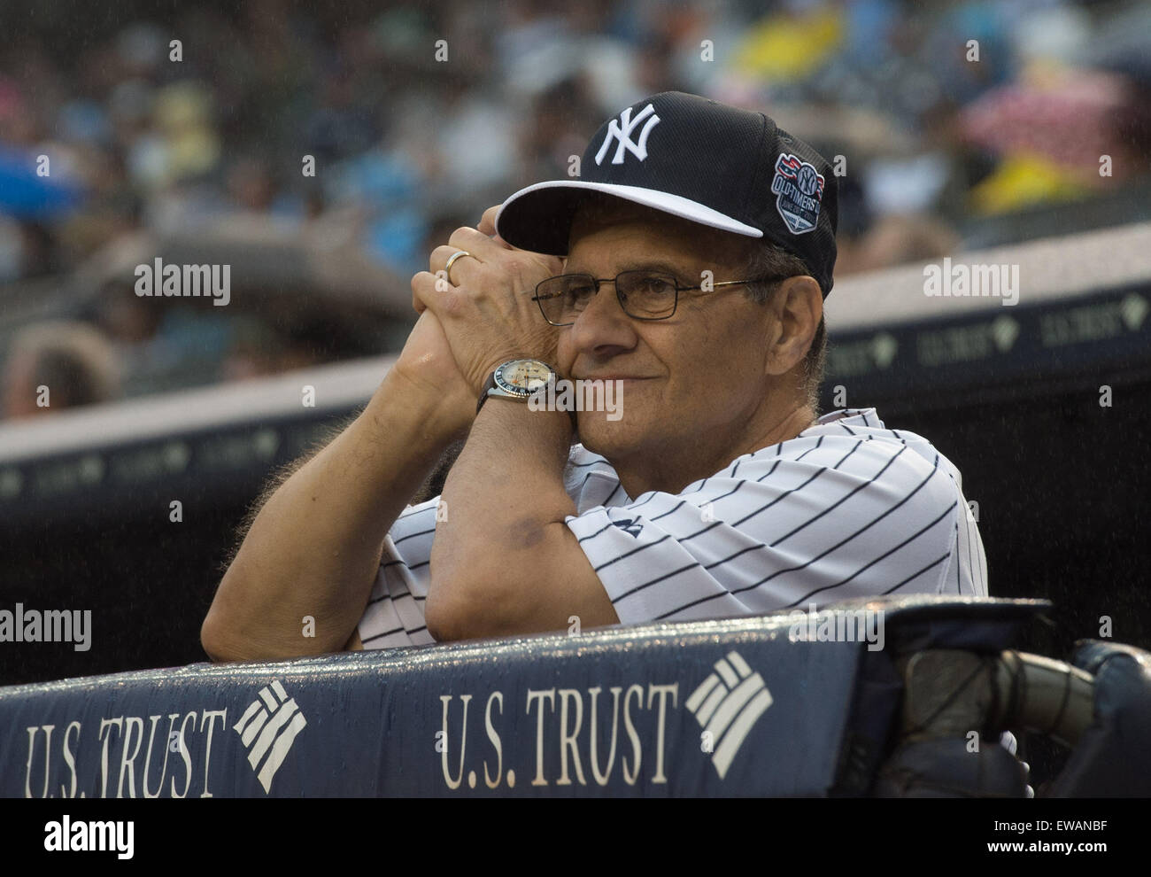 Bronx, NY, USA. 20th June, 2015. JOE TORRE looks on as Mel Stottlemyre is honored with a Monument Park plaque as part of 2015 Old-Timers' Day, Yankee Stadium, Saturday June 20, 2015. Credit:  Bryan Smith/ZUMA Wire/Alamy Live News Stock Photo