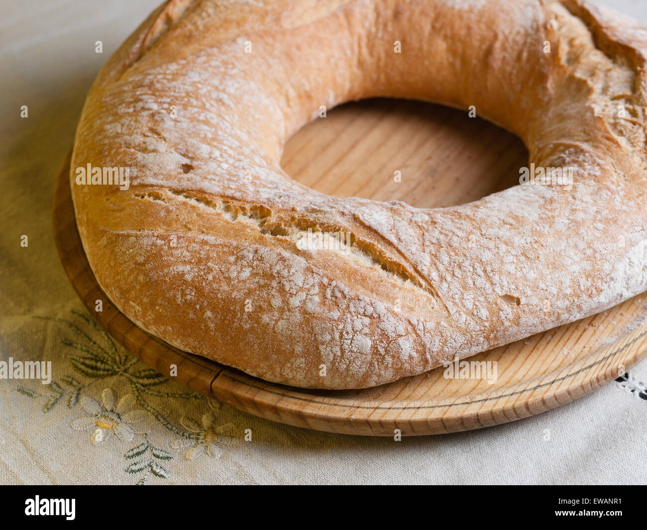 Galician bread. A typical and delicious meal of Galicia, Spain. Stock Photo