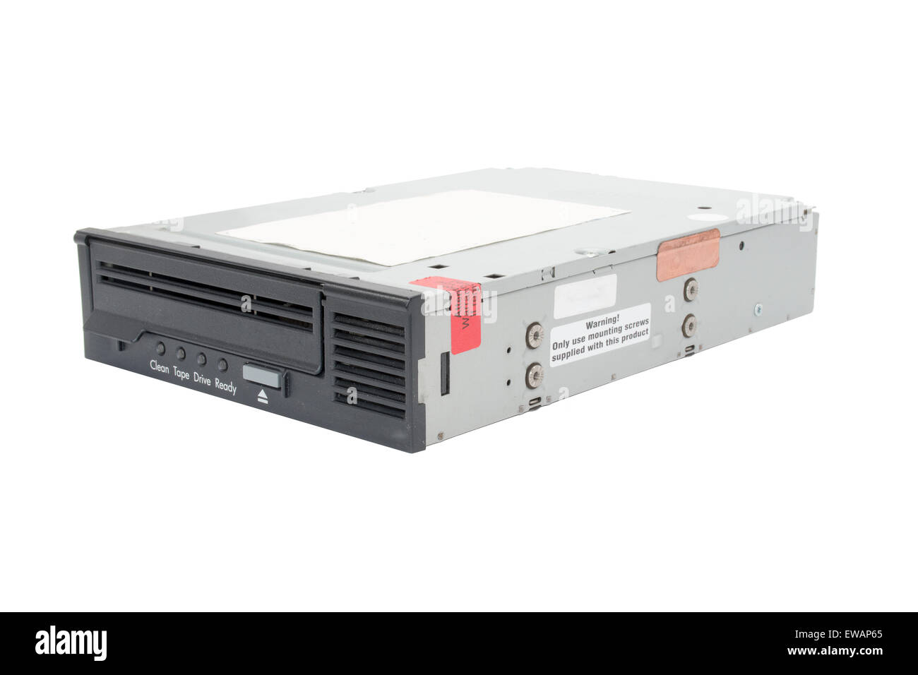 Backup Tape Drive on a white background Stock Photo