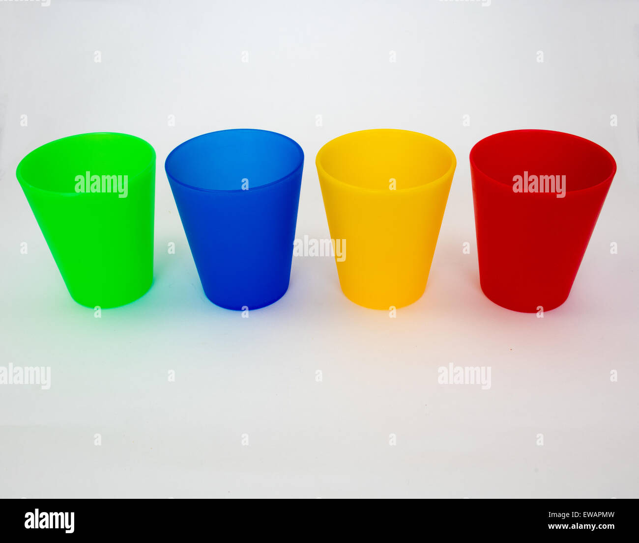 Coloured Plastic Cups Stock Photo Alamy