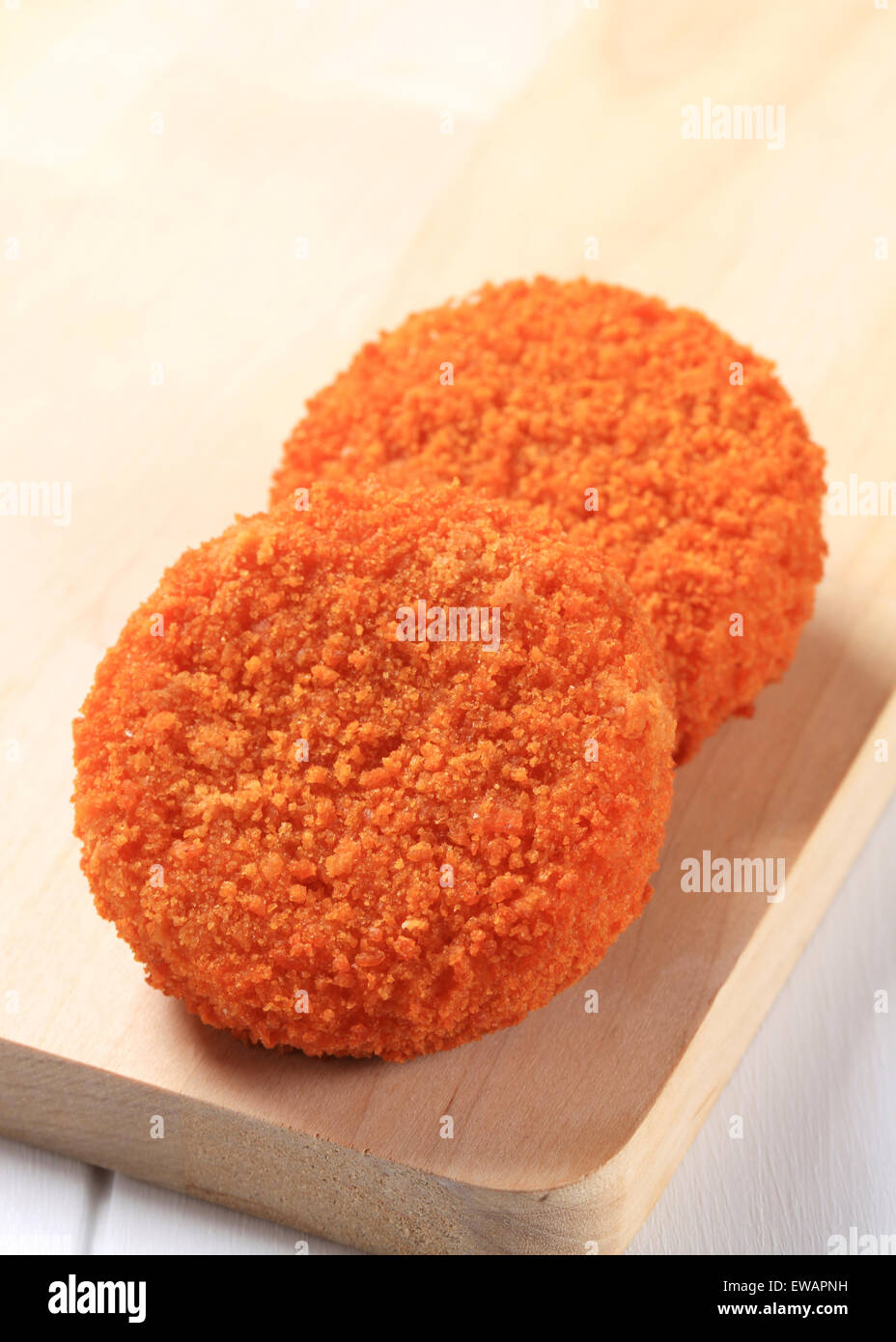 Fried cheese, minced meat or vegetable patties Stock Photo