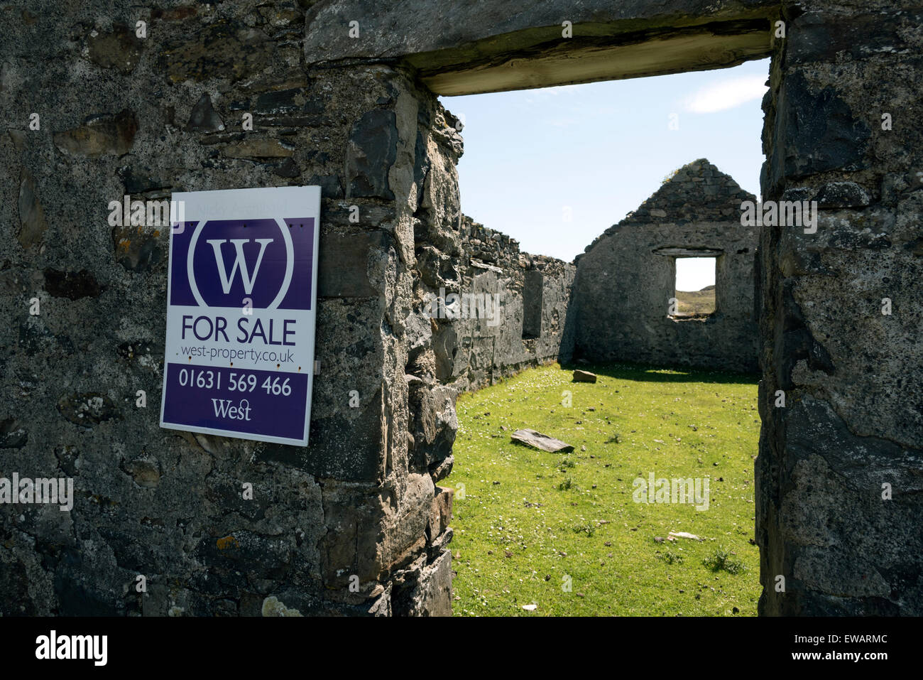 Chapel ruins property for sale Uisken Road Bunessan village Ross of Mull Inner Hebrides Scotland