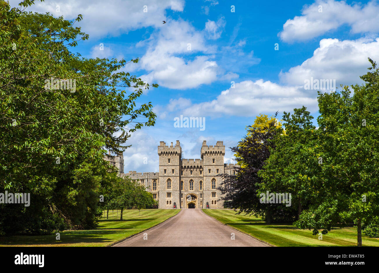 View of the entrance to Windsor Castle in Berkshire, England. Stock Photo