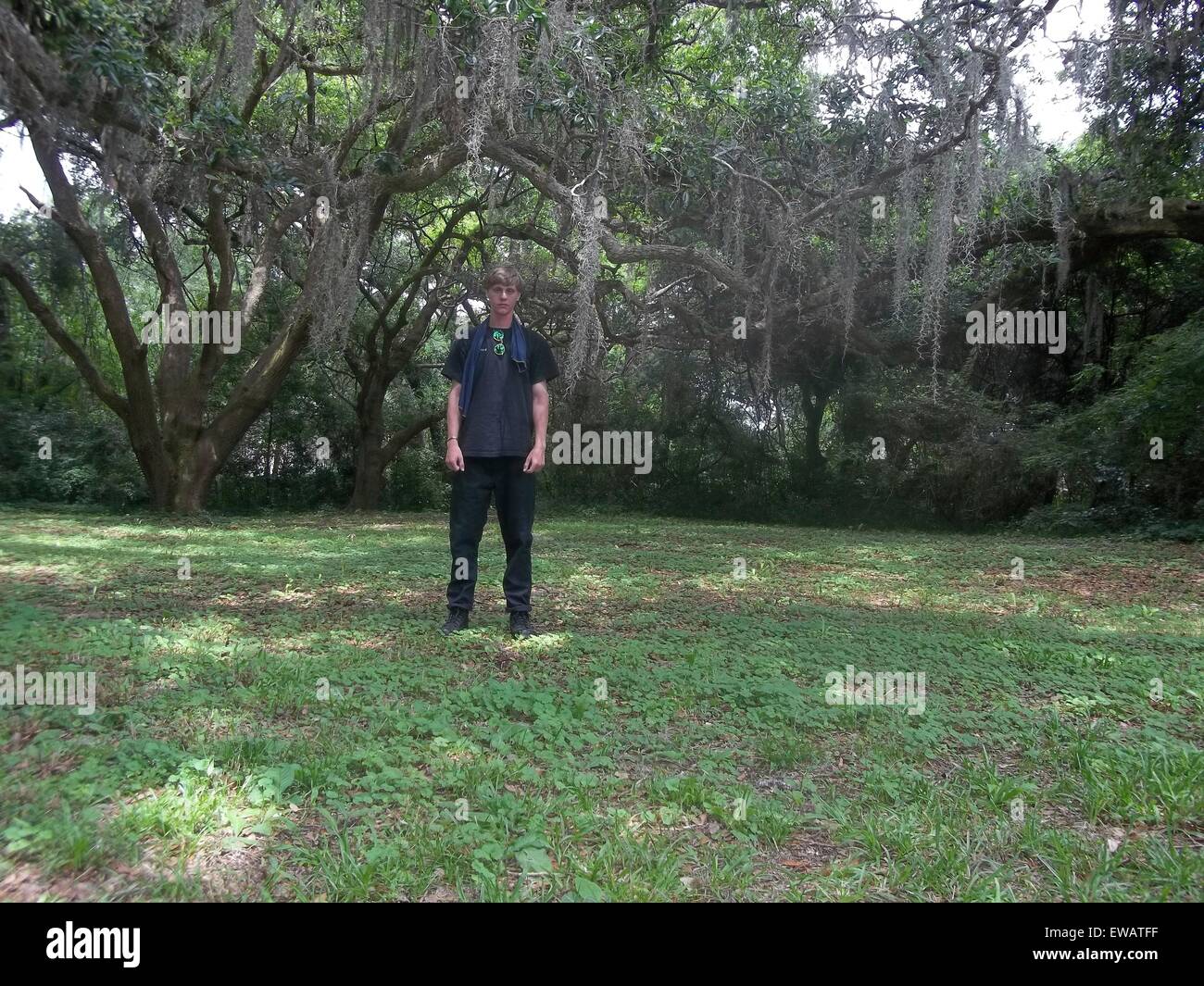 A photo from a white supremacist website showing Dylann Storm Roof posing April 23, 2015 in Charleston, SC. Roof murdered nine members of the Emanuel African Methodist Episcopal Church in a racially motivated killing on June 17, 2015 in Charleston, S.C. Credit:  Planetpix/Alamy Live News Stock Photo