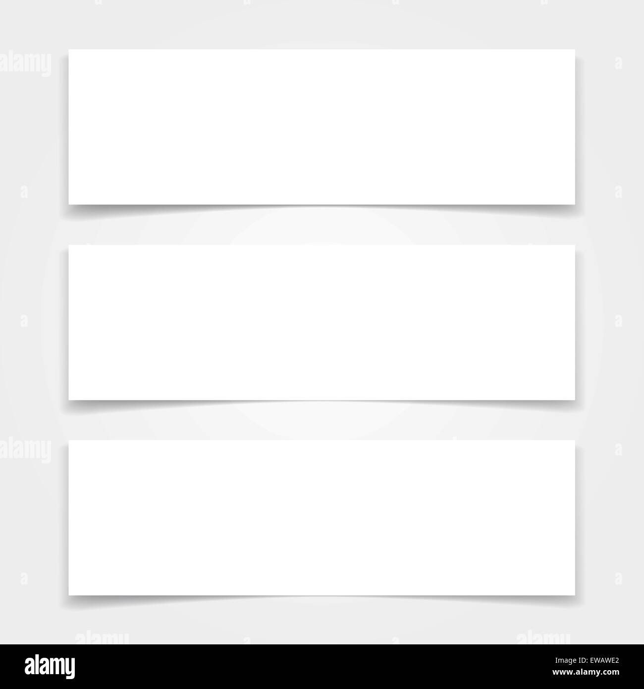 Blank banners mock up set. Stock Vector