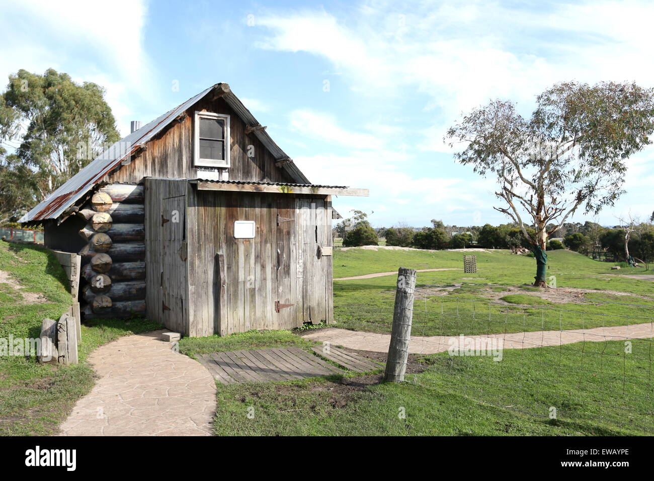 Old wooden house in country Victoria Australia Stock Photo Alamy
