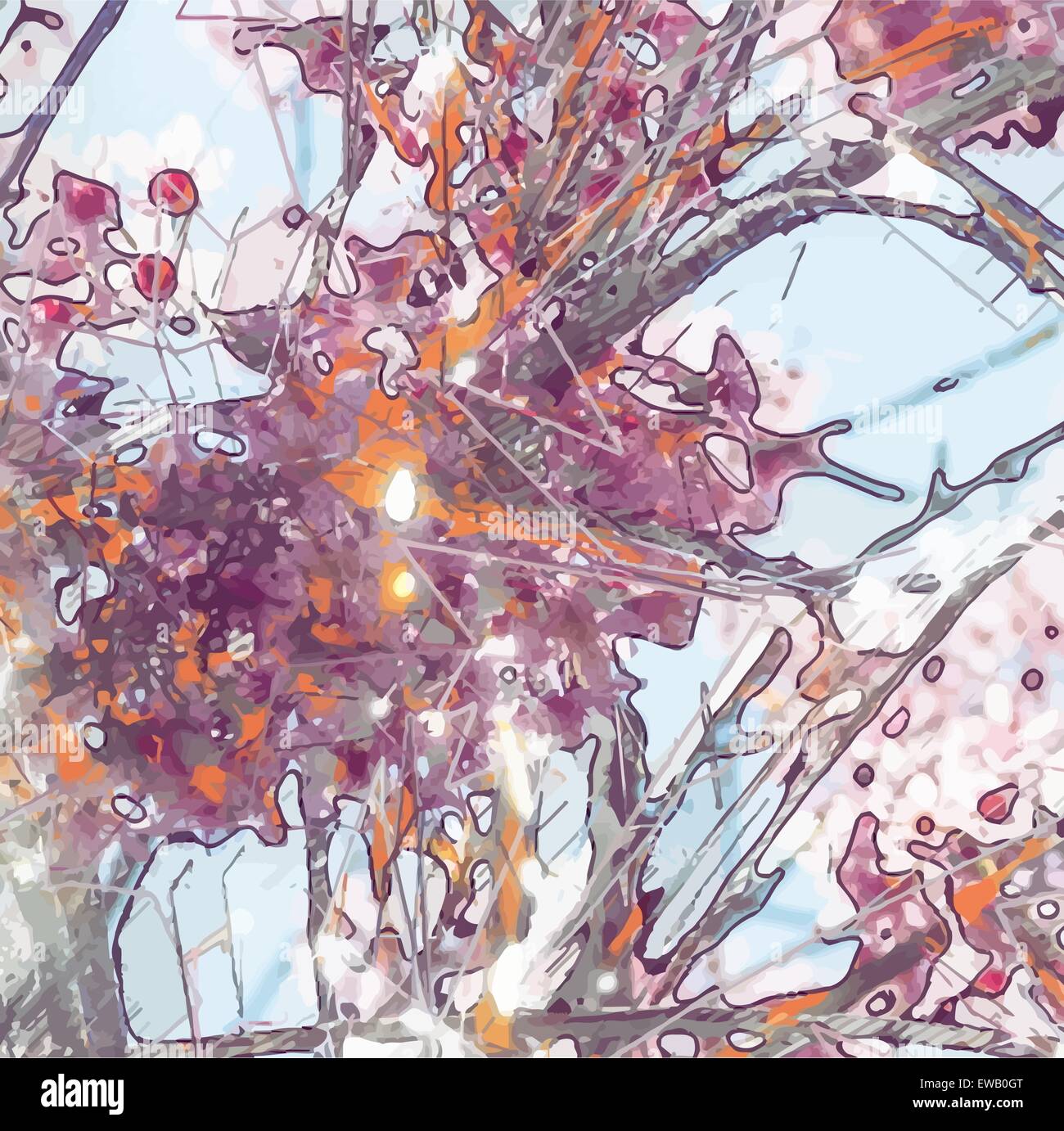 Abstract flower painting Stock Vector Image & Art - Alamy